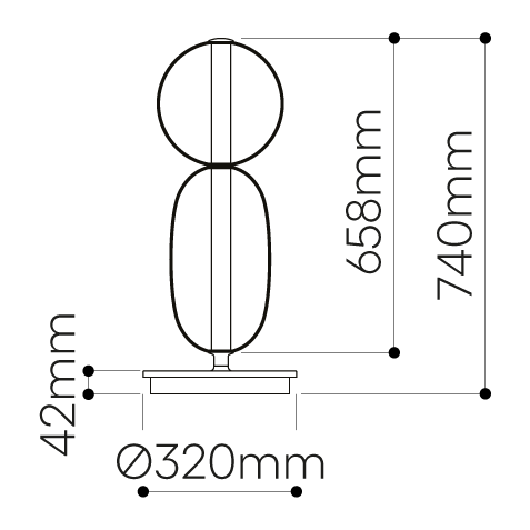 Lampe sur pied élégante avec verre coloré