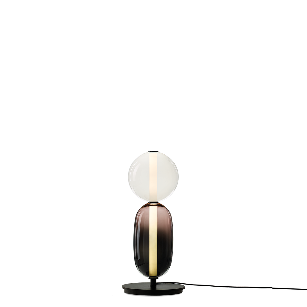 Lampe sur pied élégante avec verre coloré