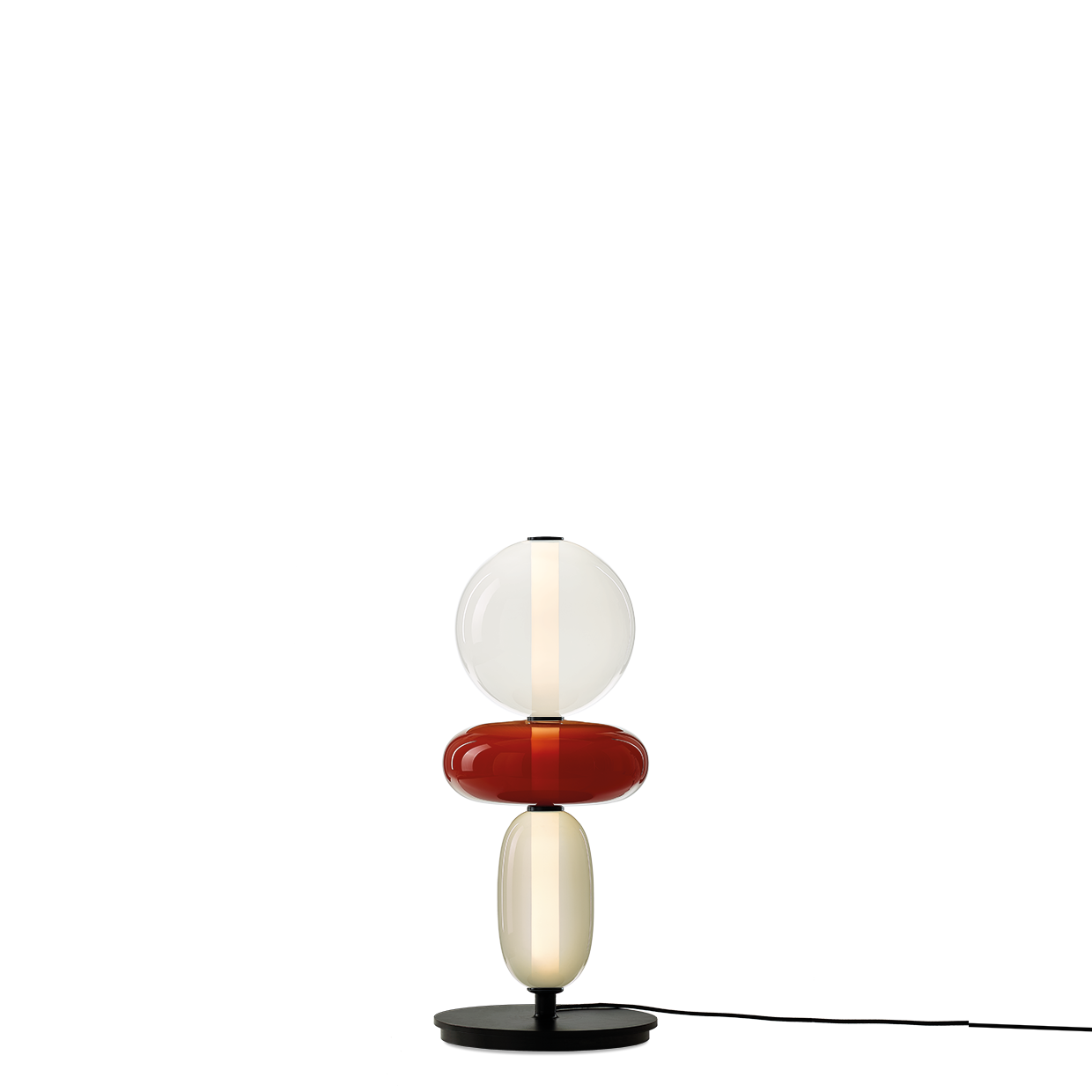 Lampe sur pied élégante avec verre coloré