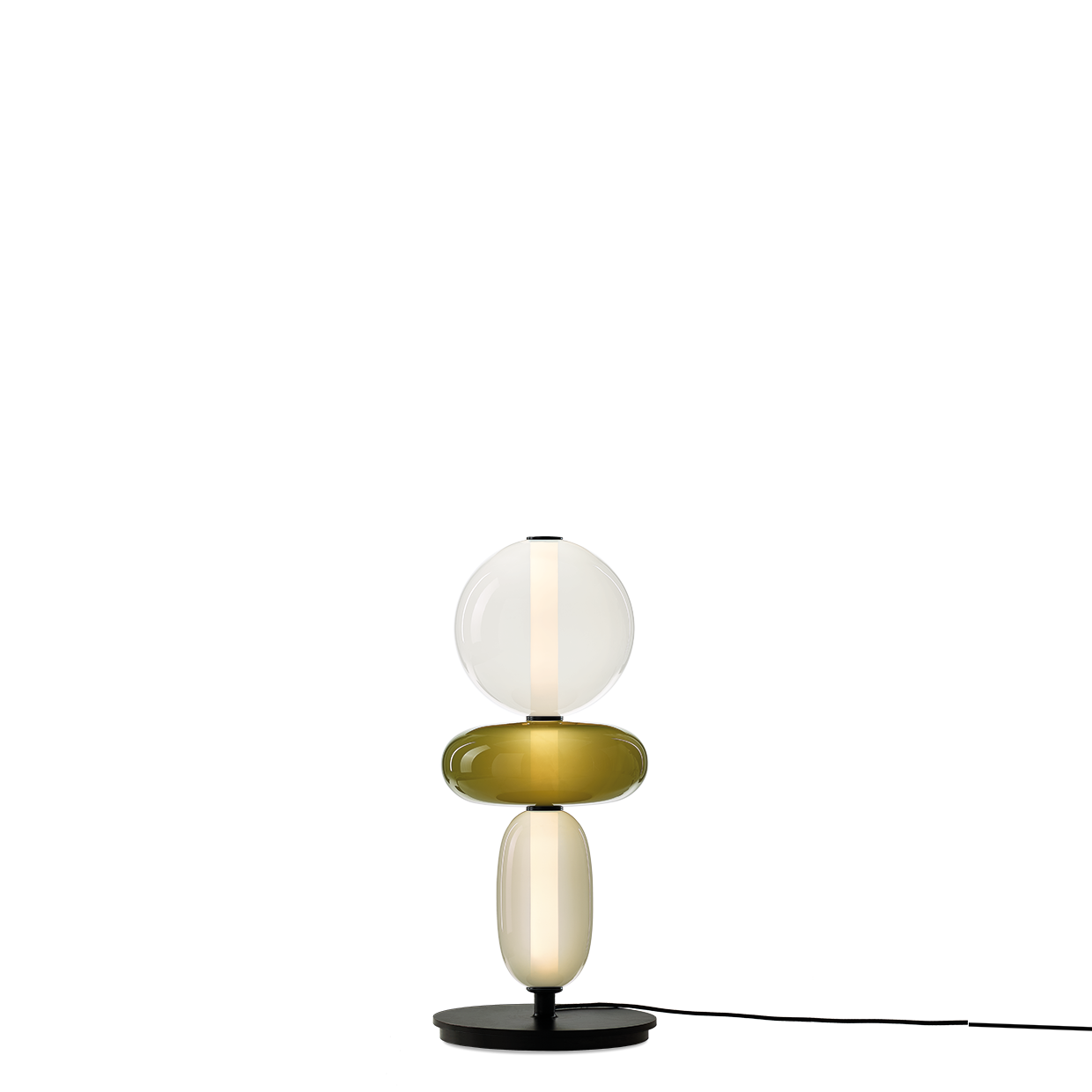 Lampe sur pied élégante avec verre coloré