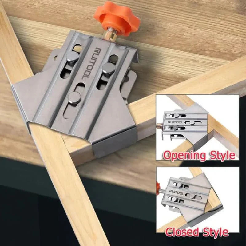 Pince à angle 90° pour joints en bois précis