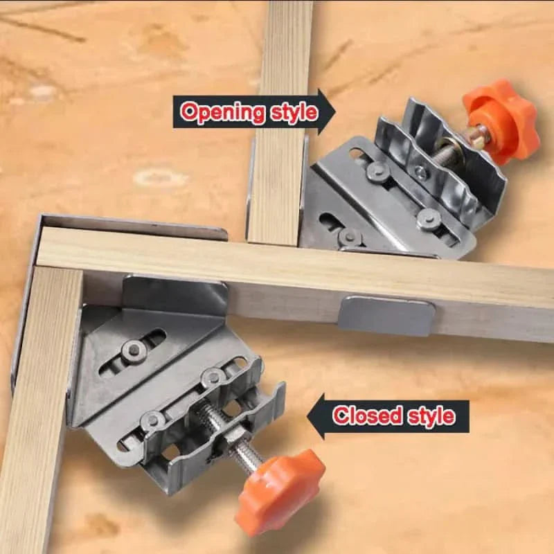 Pince à angle 90° pour joints en bois précis