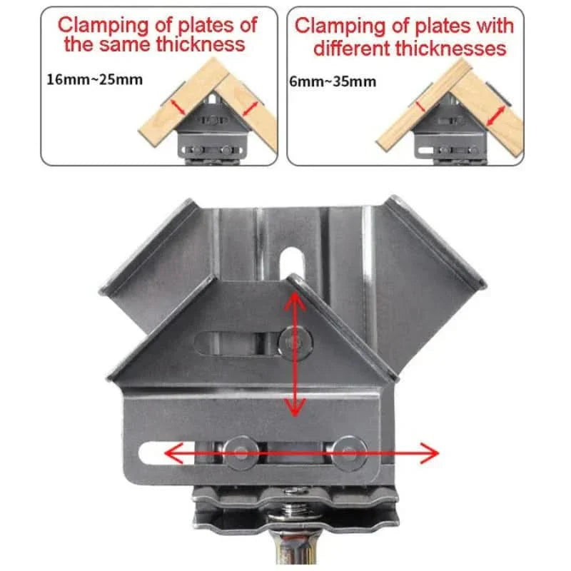Pince à angle 90° pour joints en bois précis