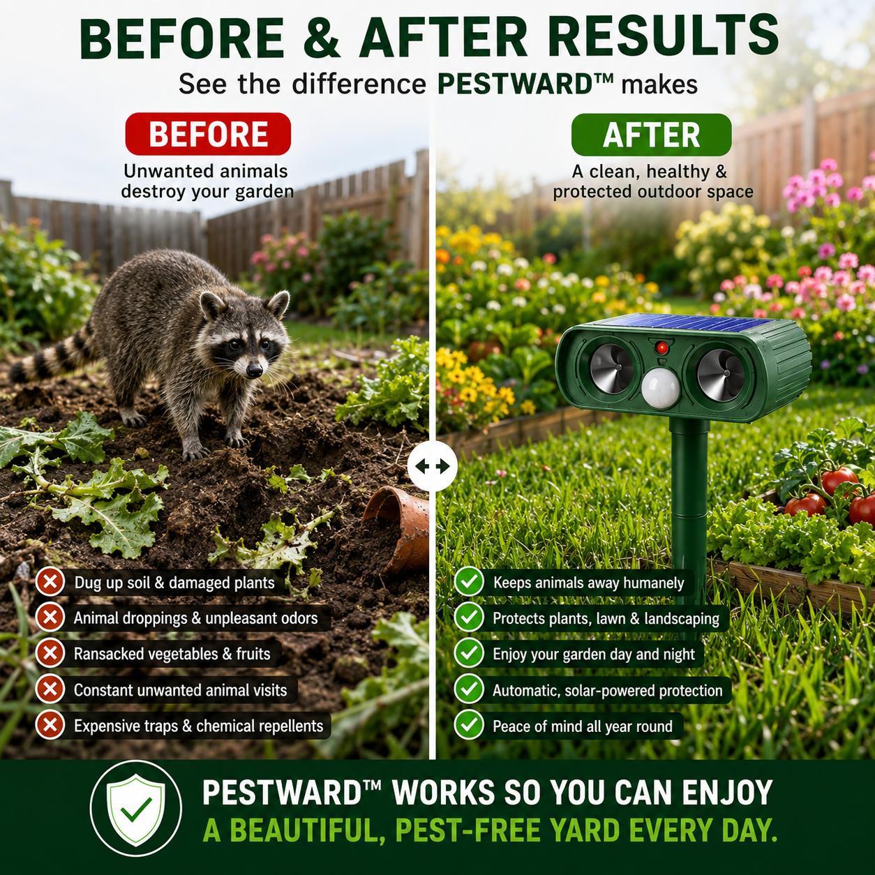 PESTWARD – Dissuasion Animale Solaire par Détection de Mouvement pour une Protection Humaine du Jardin