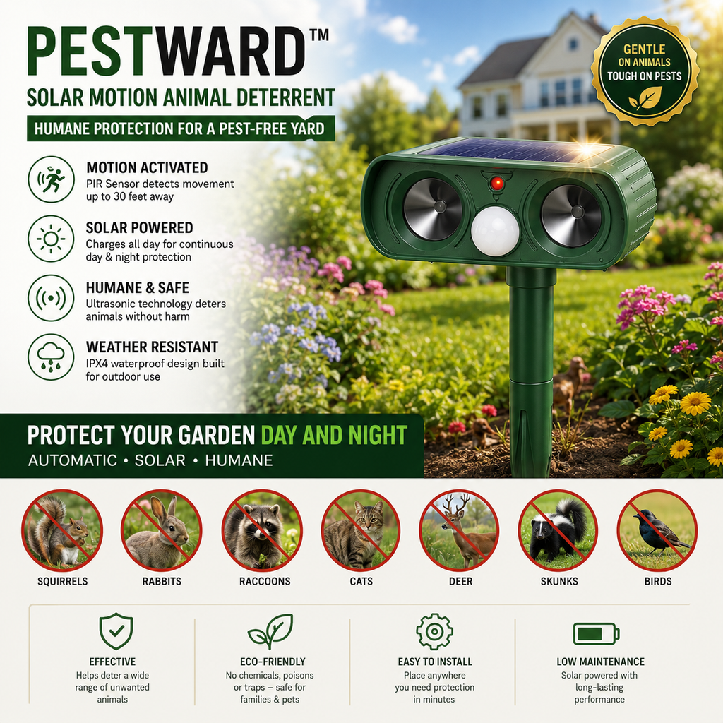 PESTWARD – Dissuasion Animale Solaire par Détection de Mouvement pour une Protection Humaine du Jardin