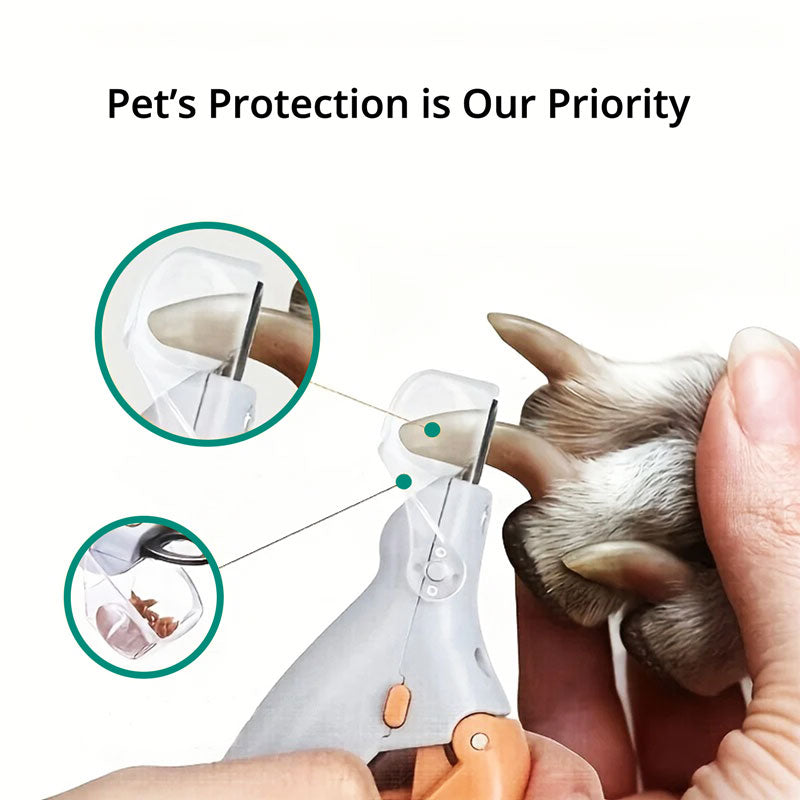 Coupe-ongles pour animaux de compagnie avec lumière LED et capteur de protection
