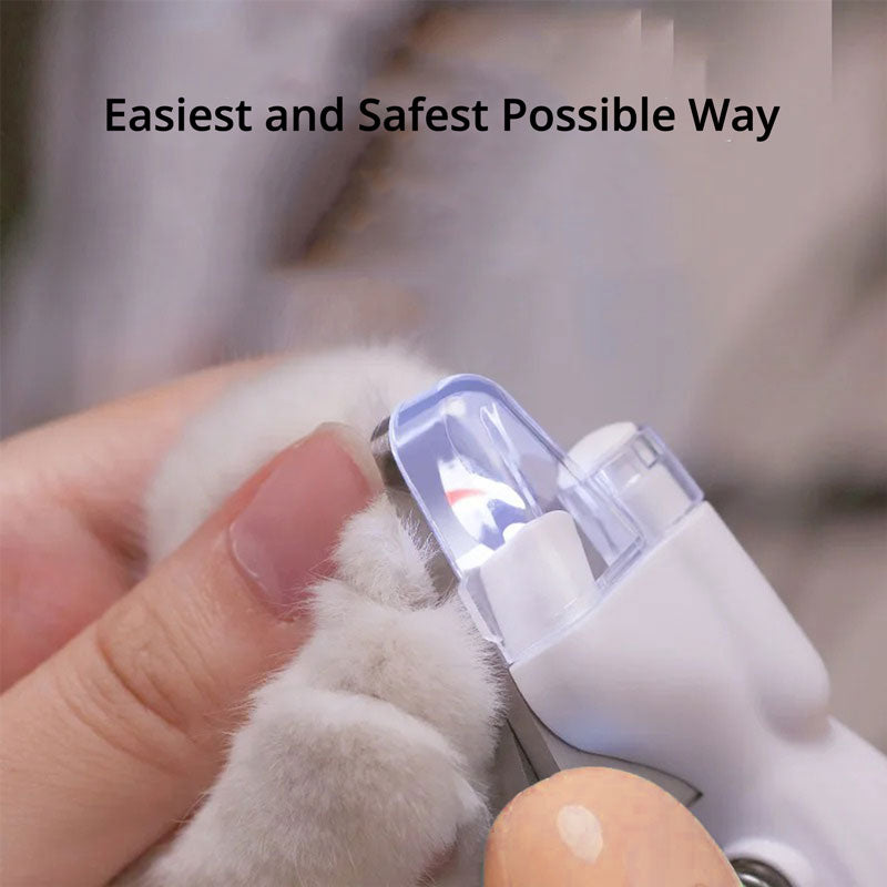 Coupe-ongles pour animaux de compagnie avec lumière LED et capteur de protection