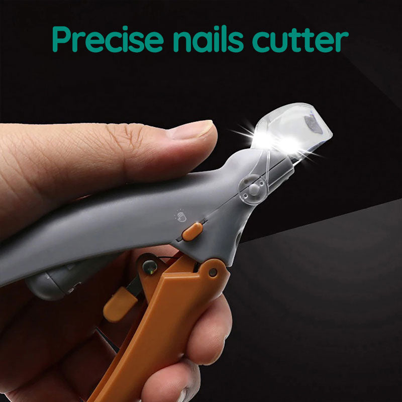 Coupe-ongles pour animaux de compagnie avec lumière LED et capteur de protection