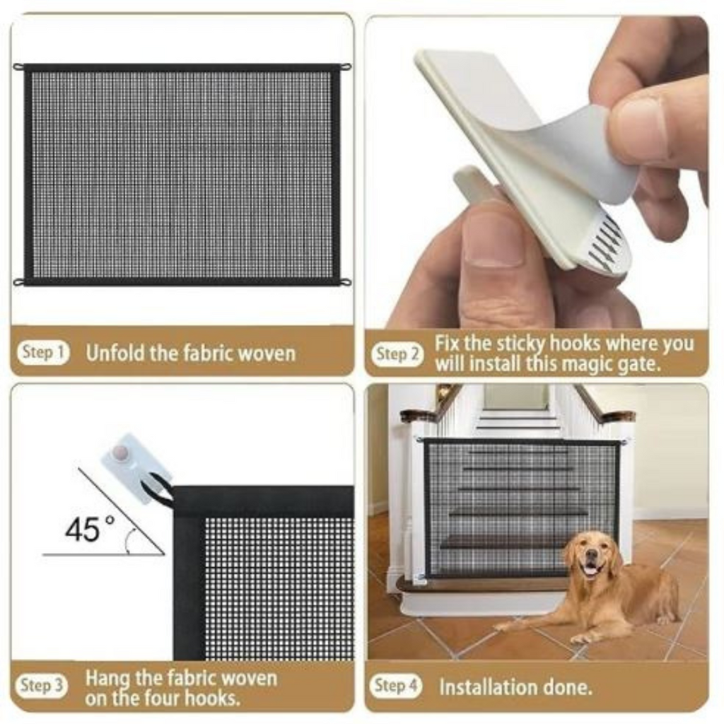 MagicGate - Barrière de sécurité pour animaux de compagnie portable