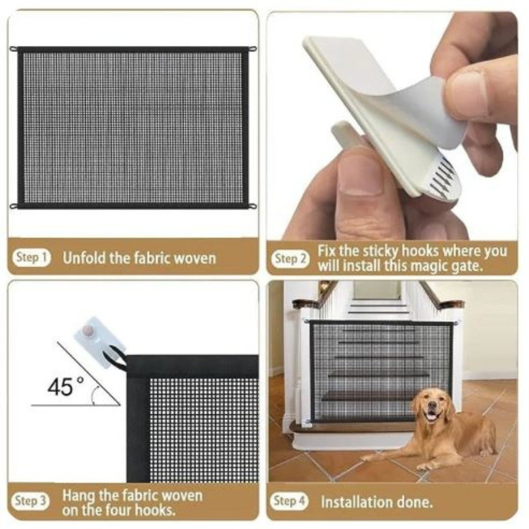 MagicGate - Barrière de sécurité pour animaux de compagnie portable