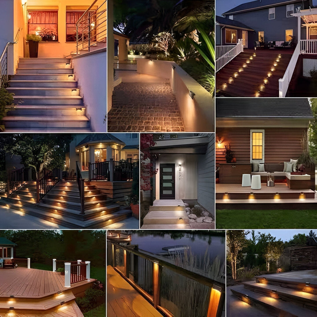 6+2 GRATUIT | Lampe de jardin solaire | Lampe LED extérieure étanche | Lumière blanc chaud | Éclairage de sécurité & d'ambiance