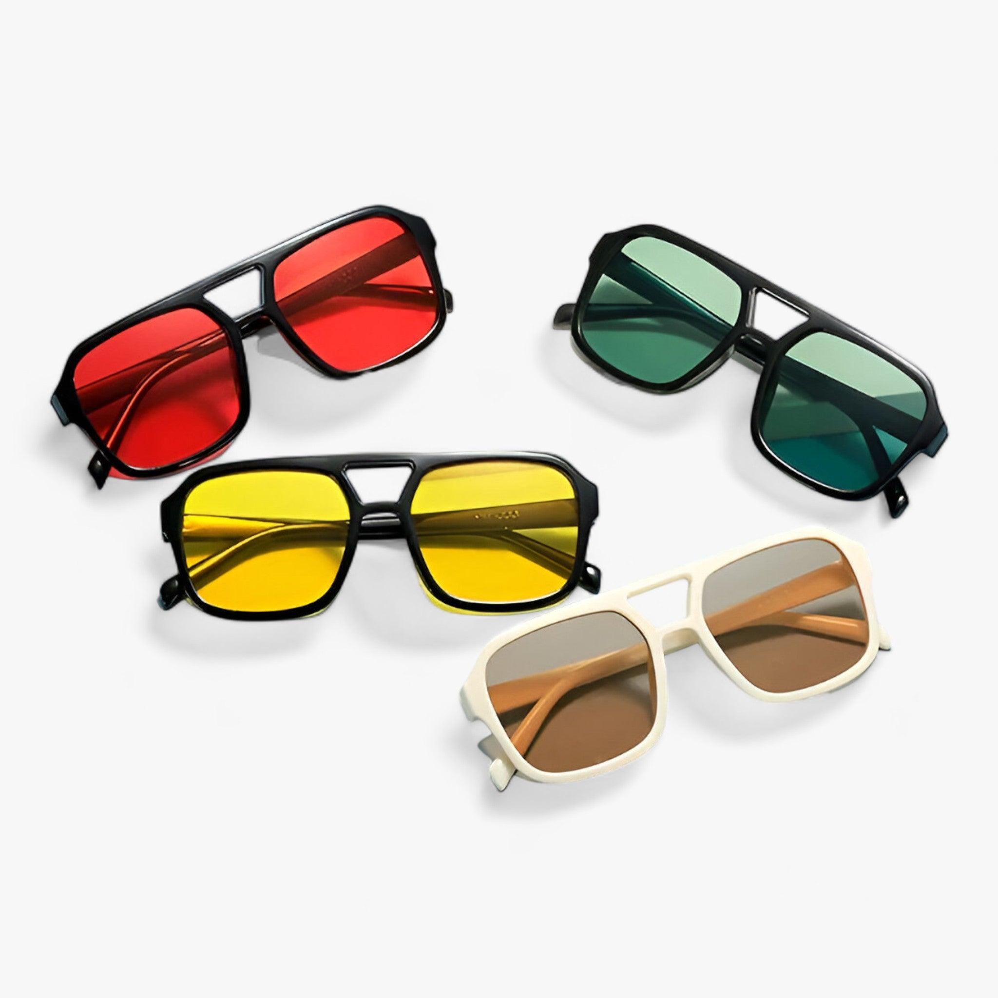Lunettes de soleil carrées vintage avec protection UV400