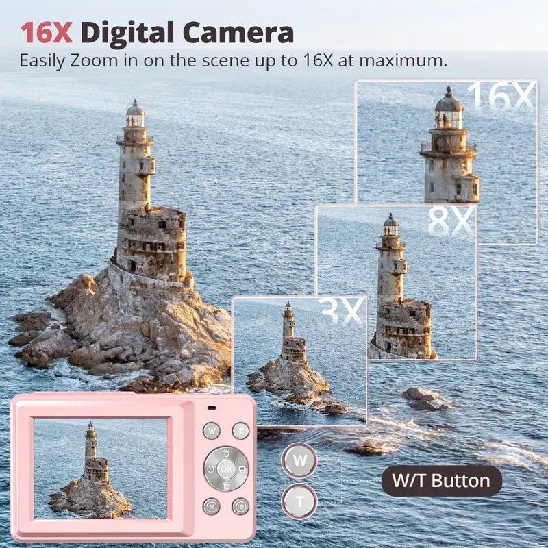 Appareil photo numérique vintage | Vidéo 1080p & Photos HD | Design compact