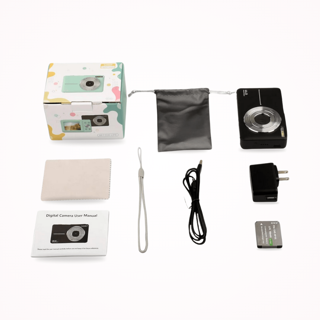 Appareil photo numérique vintage | Vidéo 1080p & Photos HD | Design compact