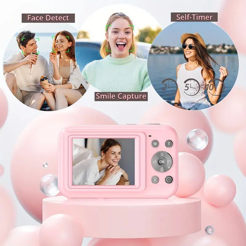Appareil photo numérique vintage | Vidéo 1080p & Photos HD | Design compact