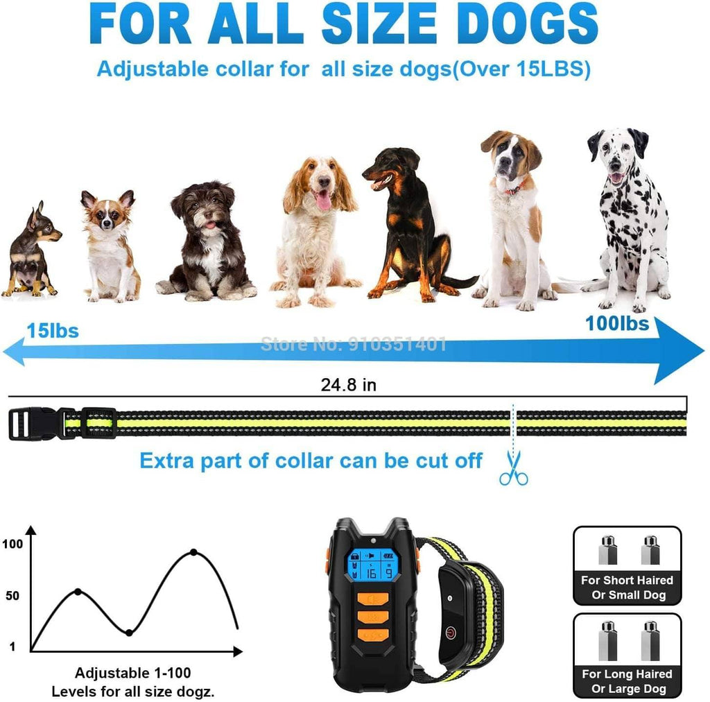 Dogreat Collier de Dressage Électrique pour Chien avec Télécommande Étanche Rechargeable pour Toutes Tailles Vibration Stop Aboyer Colliers