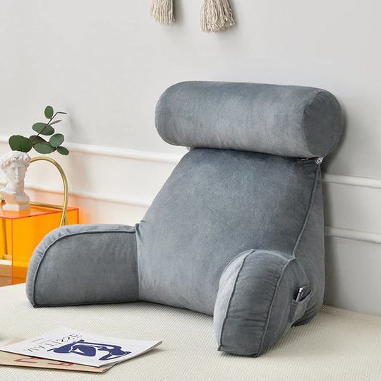 Coussin de Dos Confortable avec Accoudoirs et Têtière Ajustable