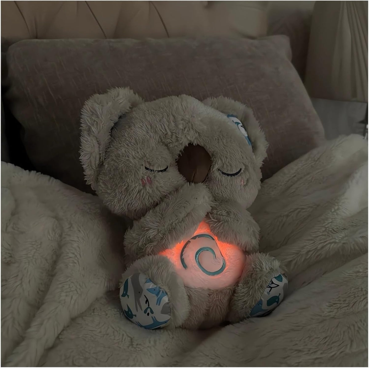 Teddy Aeroflux Soulagement Battement de Cœur - Peluche Lumineuse Respirante