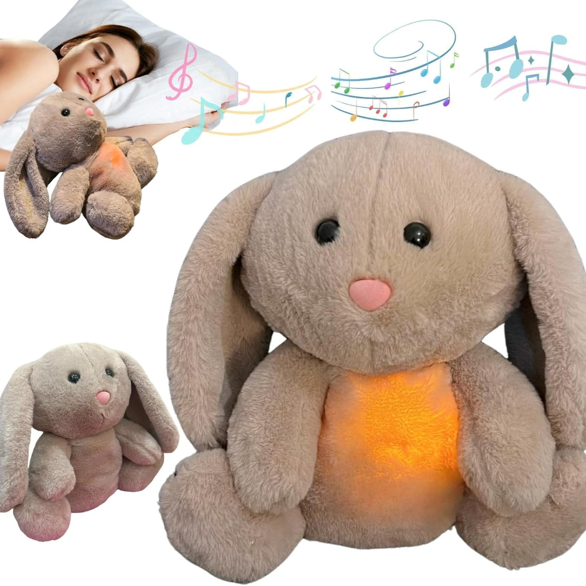 Teddy Aeroflux Soulagement Battement de Cœur - Peluche Lumineuse Respirante