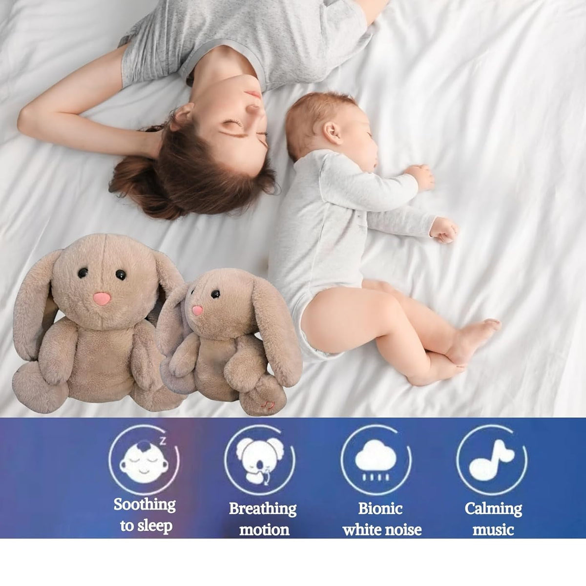 Teddy Aeroflux Soulagement Battement de Cœur - Peluche Lumineuse Respirante