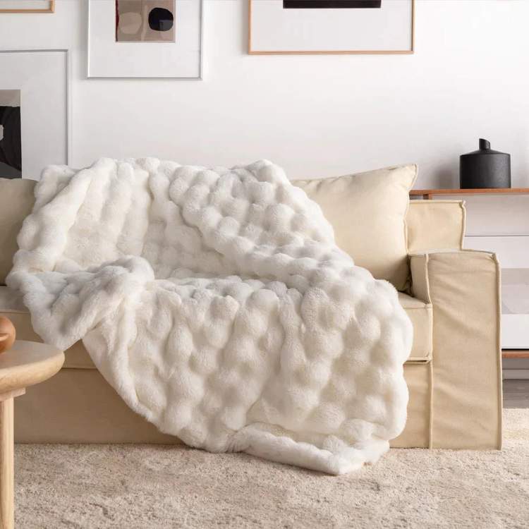 Couverture Pondérée en Fourrure Synthétique PlushHaven