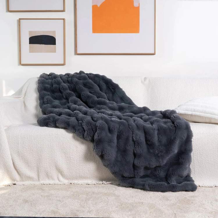 Couverture Pondérée en Fourrure Synthétique PlushHaven