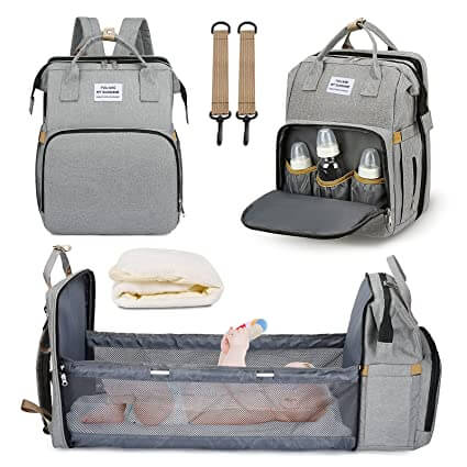 Lit de voyage portable pour bébé et station de change pour parents