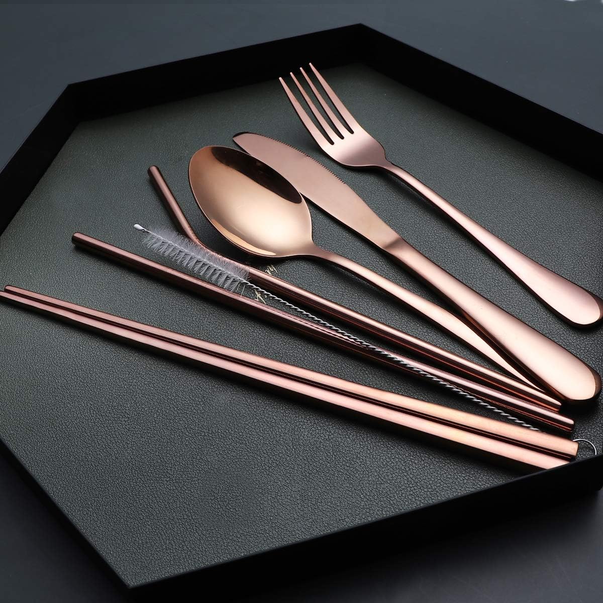 Ensemble de Couverts en Acier Inoxydable Portable - Indispensable pour Voyager !