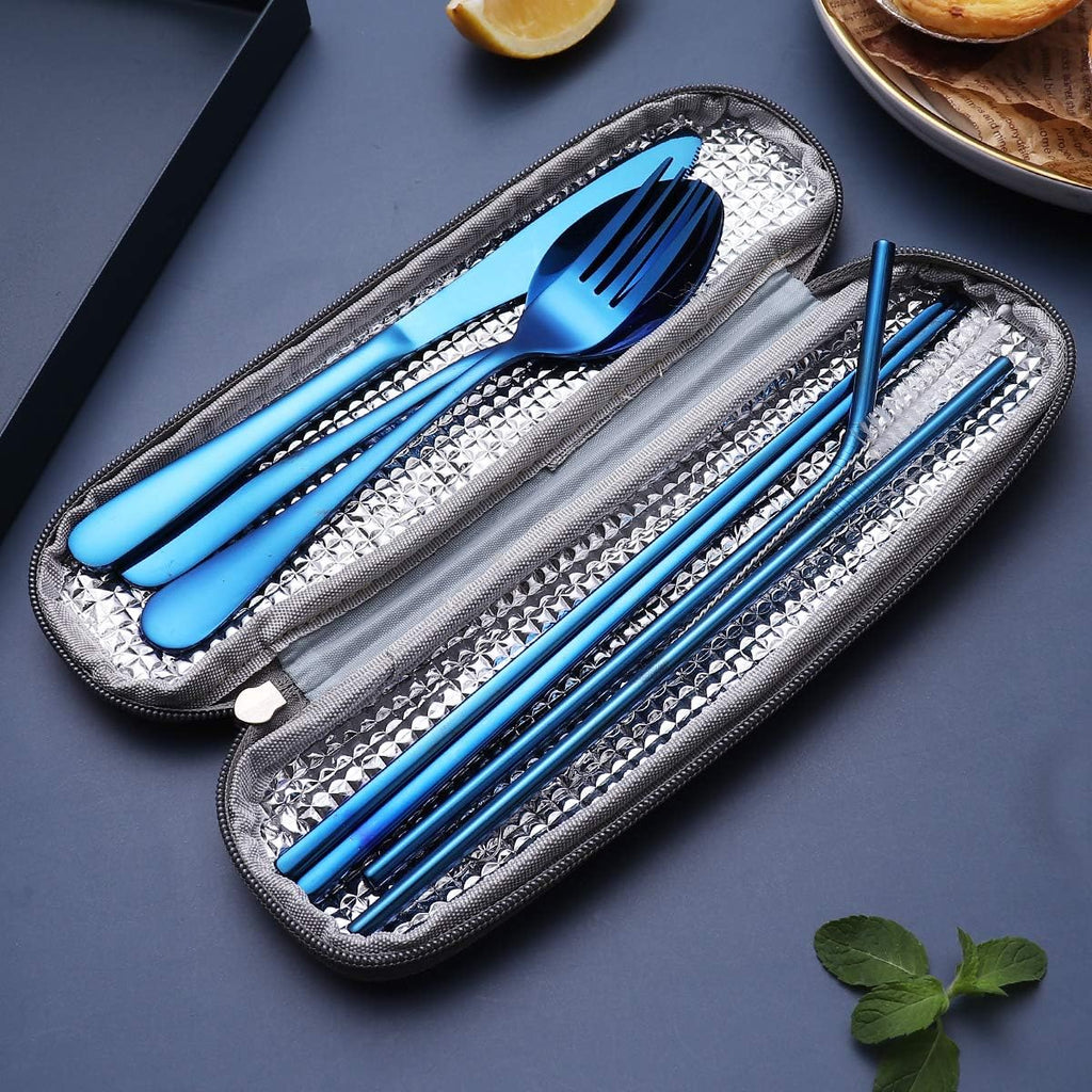 Ensemble de Couverts en Acier Inoxydable Portable - Indispensable pour Voyager !
