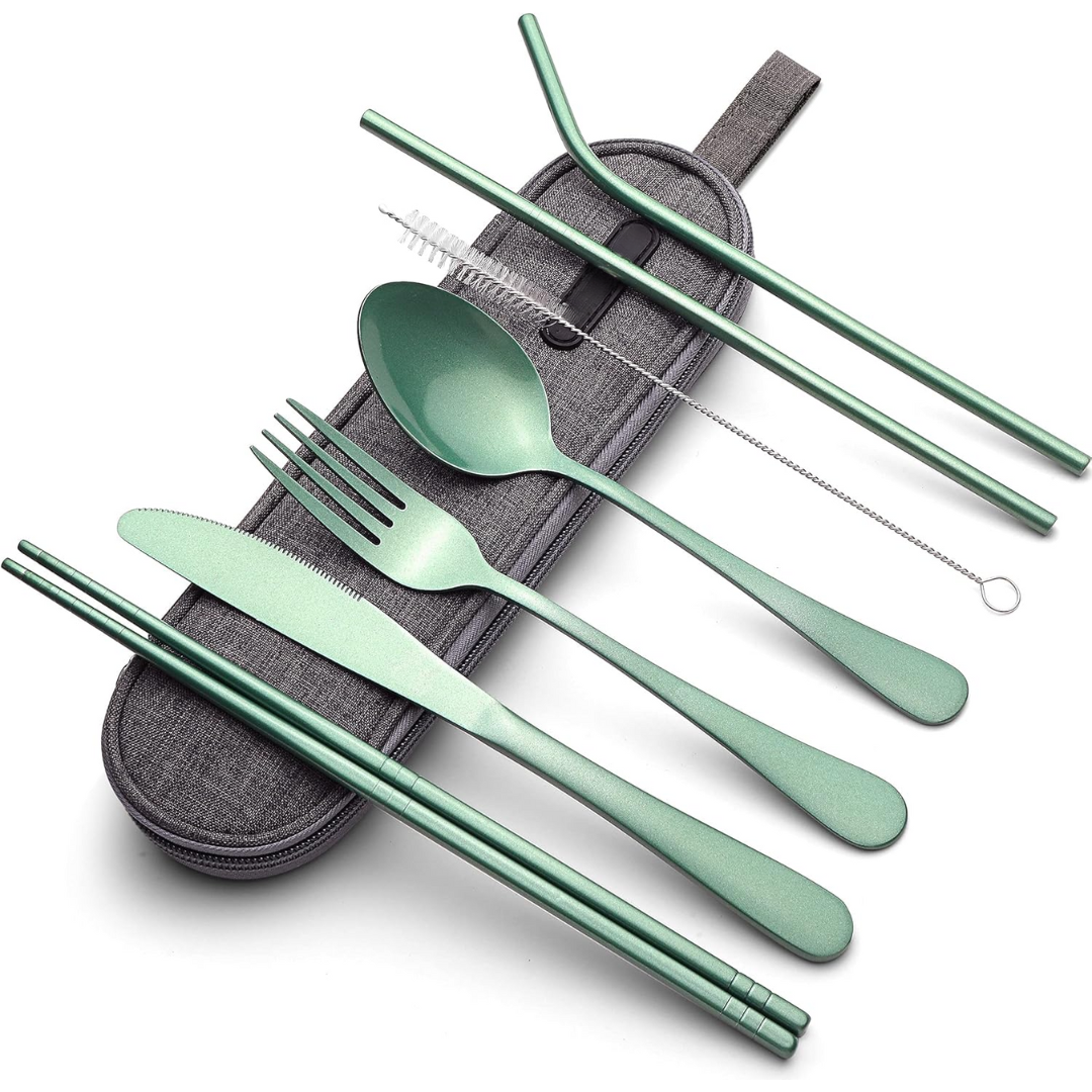 Ensemble de Couverts en Acier Inoxydable Portable - Indispensable pour Voyager !