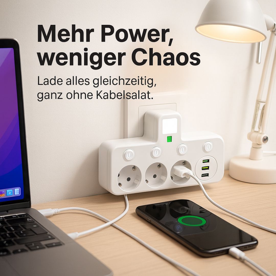 Multiprise avec 3 prises | Multiprise avec USB & interrupteur | PowerGrid