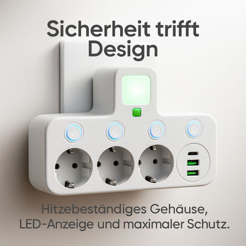 Multiprise avec 3 prises | Multiprise avec USB & interrupteur | PowerGrid