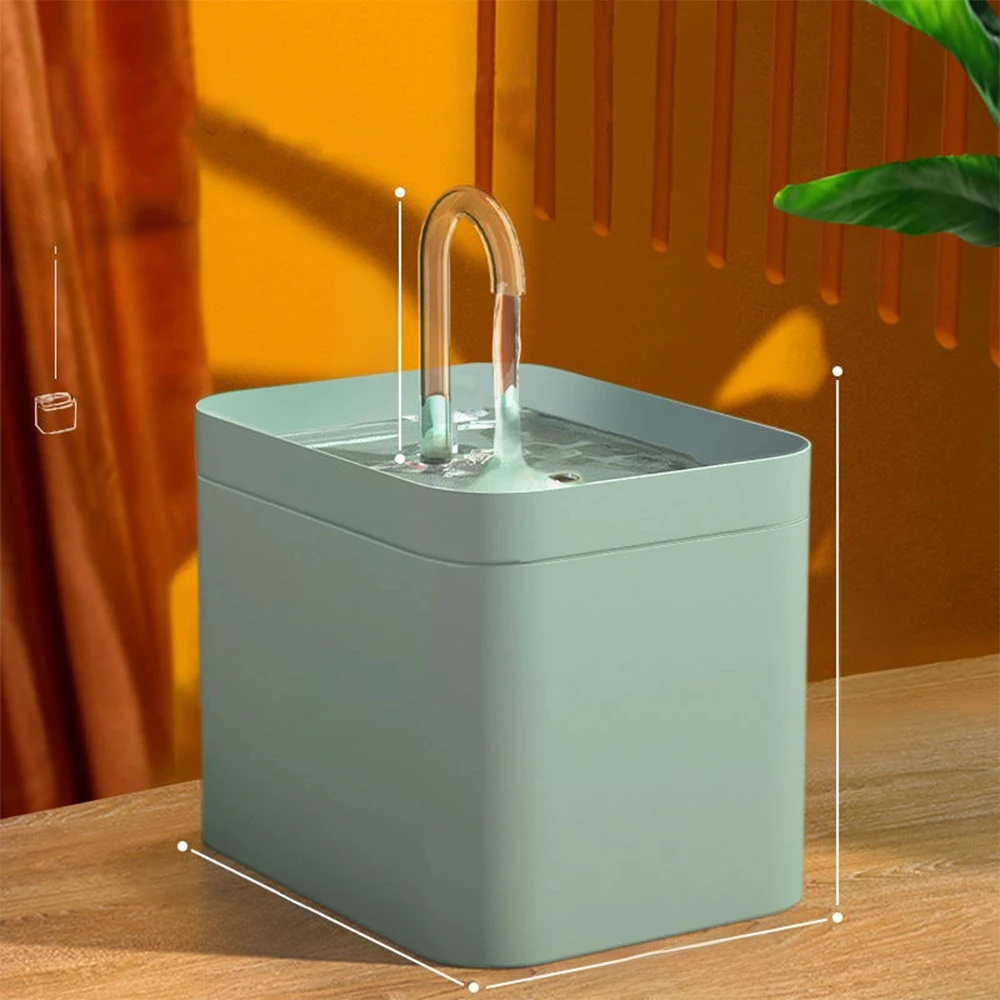 Fontaine à eau ultra-silencieuse pour animaux de compagnie avec filtration intelligente – 1,5 l en acier inoxydable