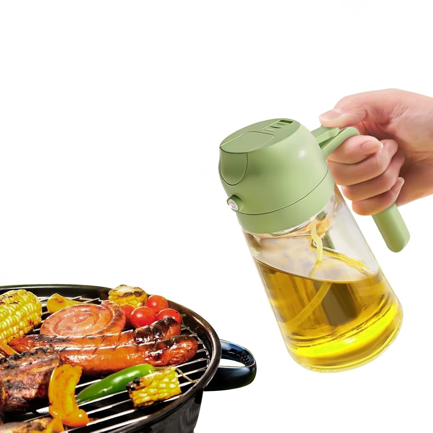 Spray d'huile d'olive Premium 2-en-1 - DualSpray