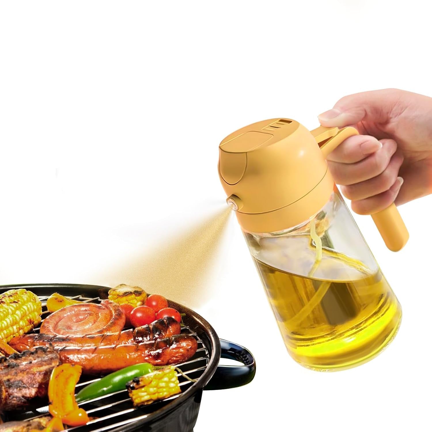 Spray d'huile d'olive Premium 2-en-1 - DualSpray