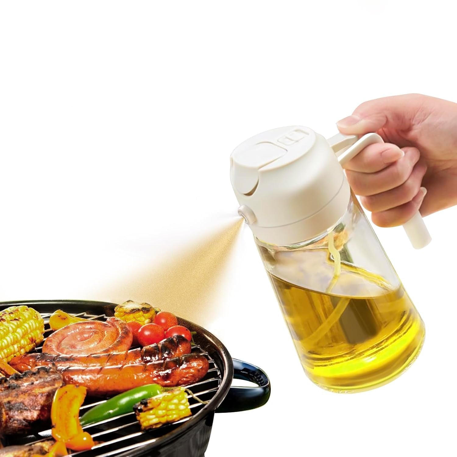 Spray d'huile d'olive Premium 2-en-1 - DualSpray