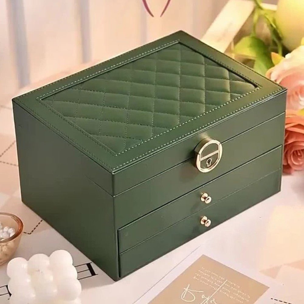 Organisateur de rangement en cuir premium pour bijoux