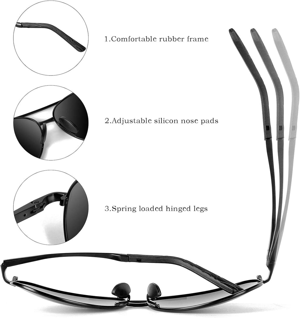 Lunettes de soleil aviateur polarisées Premium - Joey