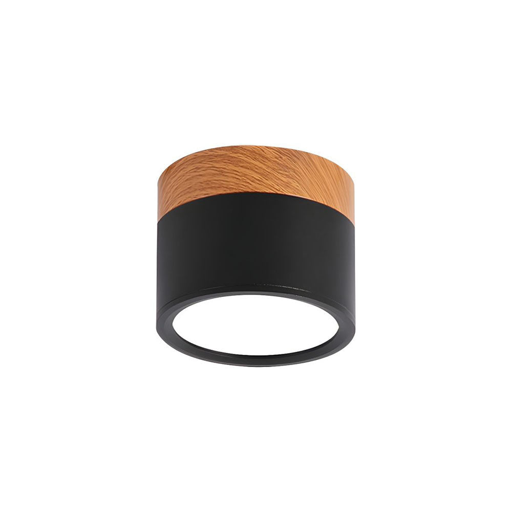 Lampe de plafond moderne avec accent en bois