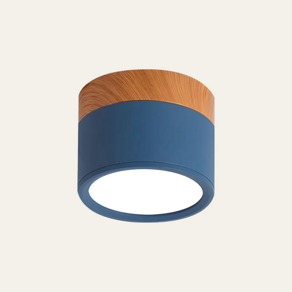 Lampe de plafond moderne avec accent en bois