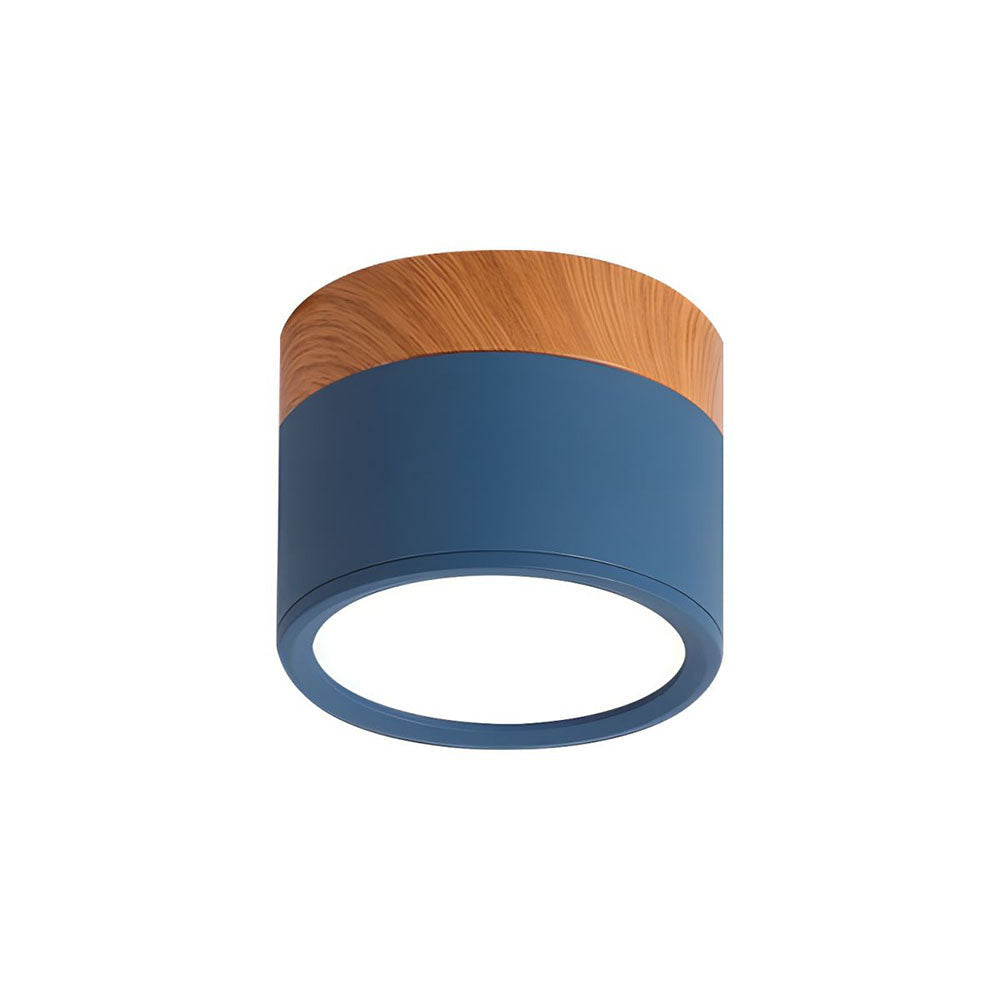 Lampe de plafond moderne avec accent en bois
