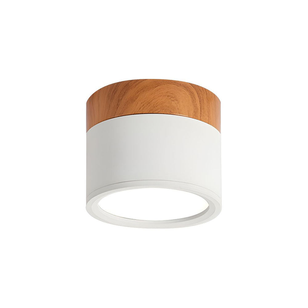 Lampe de plafond moderne avec accent en bois