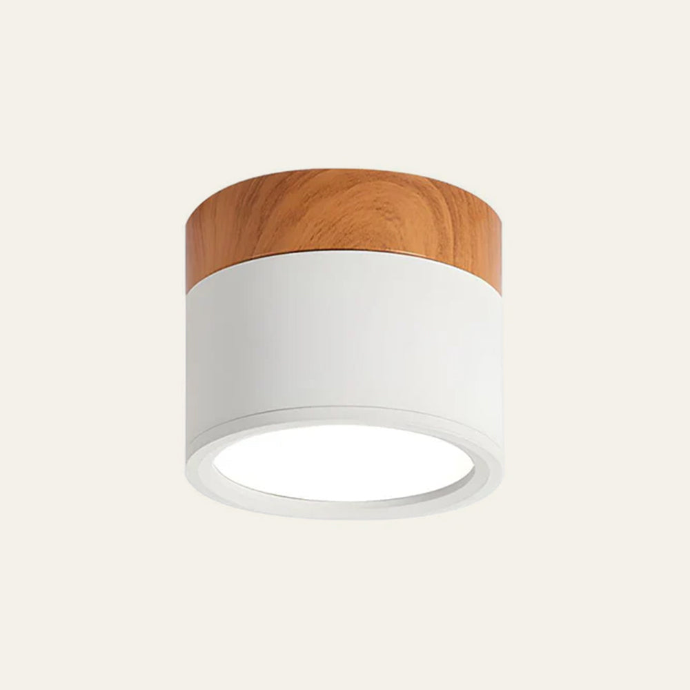 Lampe de plafond moderne avec accent en bois