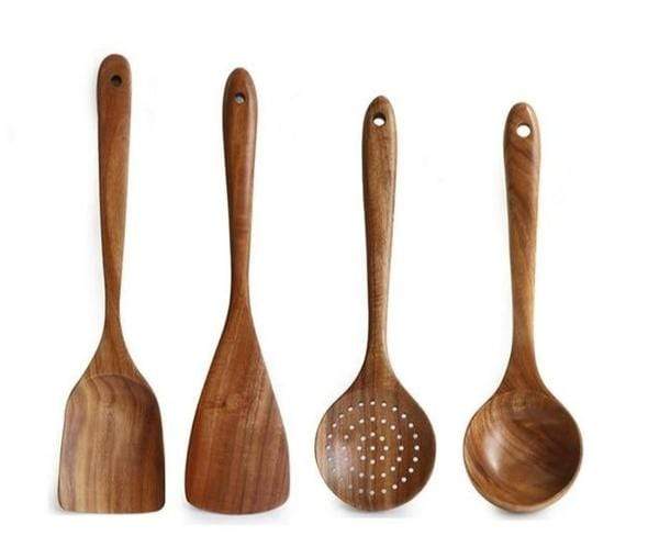 Ensemble de Cuisine en Bois Naturel – Cuisiner de Manière Durable et Élégante