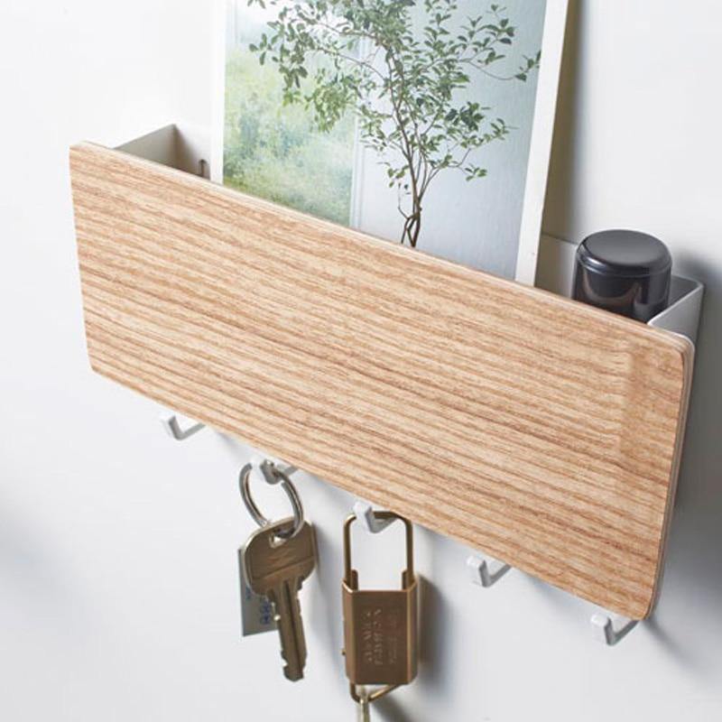 KeyOrganize Porte-clés mural en bois | Multifonctionnel & Élégant | Décoration murale & Rangement