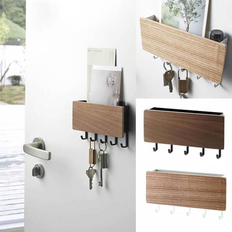 KeyOrganize Porte-clés mural en bois | Multifonctionnel & Élégant | Décoration murale & Rangement