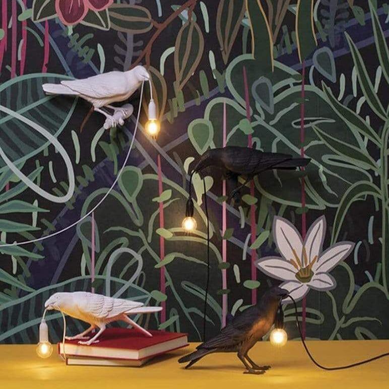 La lampe oiseau corbeau