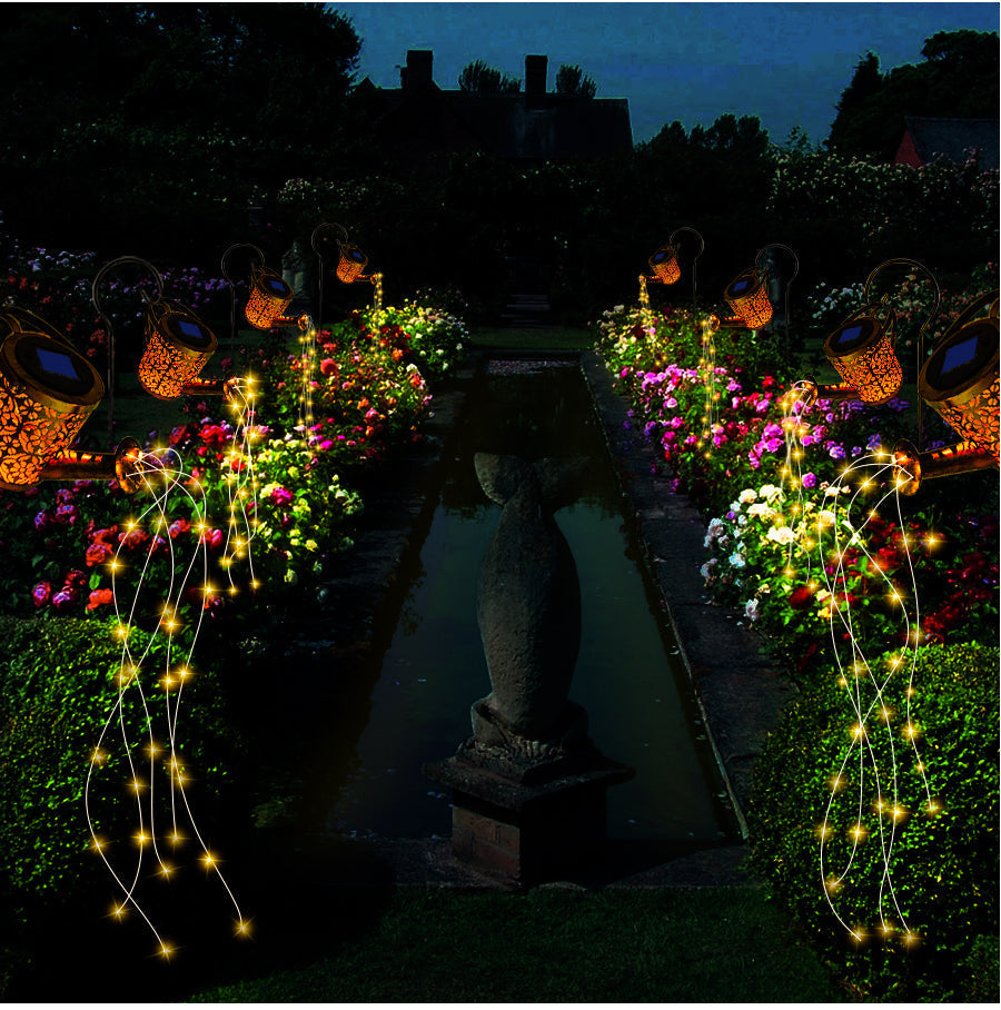 Lampe solaire de jardin avec effet cascade
