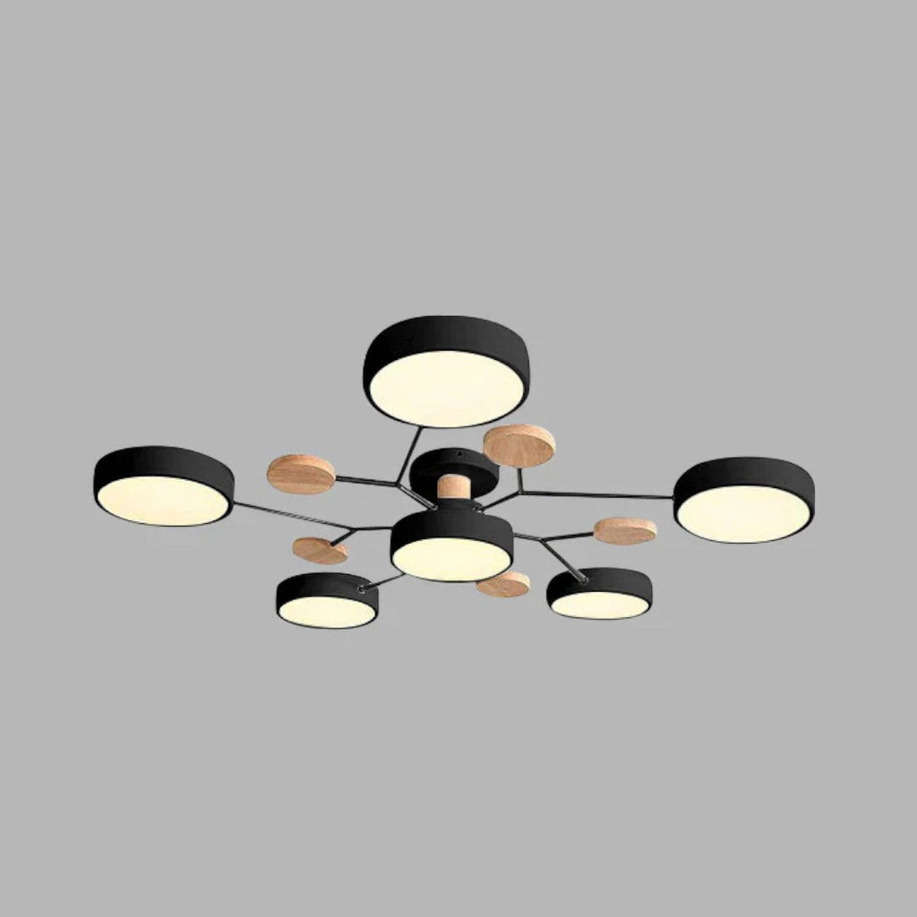 Plafonnier LED Ronde Moderne – Éclairage Puissant avec Plusieurs Points de Lumière