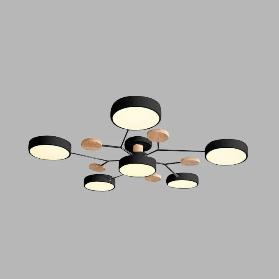 Plafonnier LED Ronde Moderne – Éclairage Puissant avec Plusieurs Points de Lumière